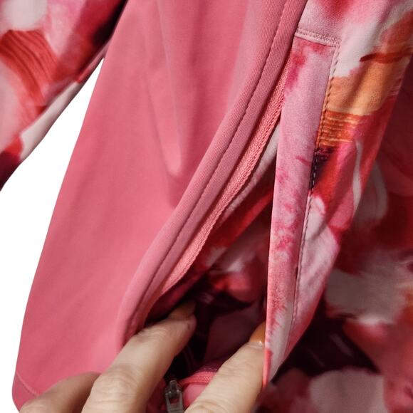 ATHLETA RUN WITH IT WOMENS JACKET PINK CORAL SZ XL ATHLEISURE GYM GIRLY WORKOUT - Picture 4 of 9